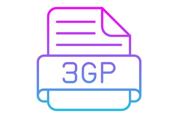 3gp File Line Gradient Icon: Elevate Your Digital Design