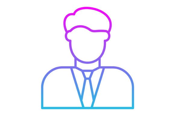 Accountant Line Gradient Icon: A Modern Design Asset