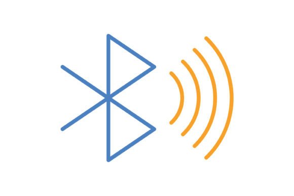 Bluetooth Blue & Orange Line Icon: A Modern Asset for Digital Design