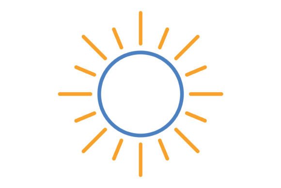 Brightness Blue & Orange Line Icon: Your Versatile Design Asset