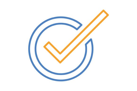 Check Blue & Orange Line Icon: A Designer's Guide