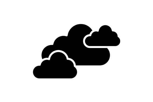 Clouds Glyph Icon: A Flexible Asset for Modern Design