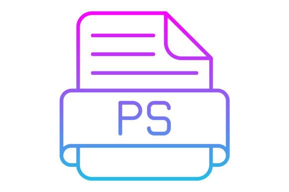 Elevate Your Visuals: The Power of Ps File Line Gradient Icon