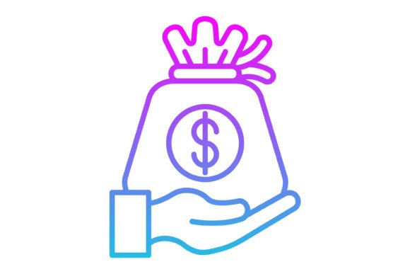 Investment Line Gradient Icon: A Modern Asset for Digital Design