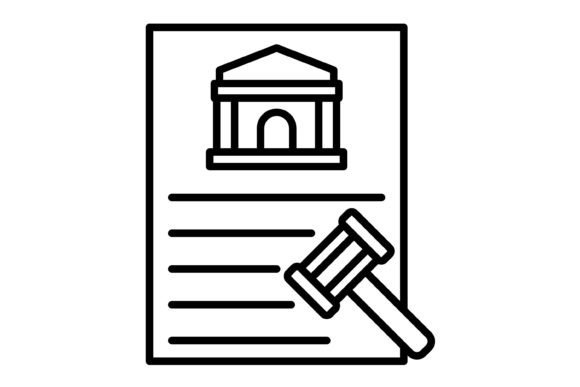 Law Outline Icon: A Modern Symbol for Justice & Clarity