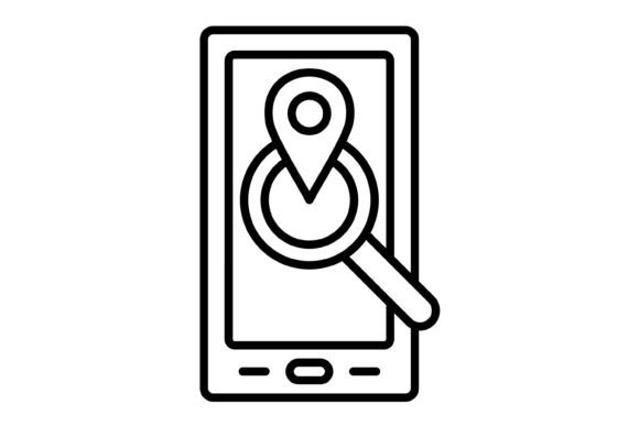 Location Search Outline Icon: A Designer's Essential Map Asset