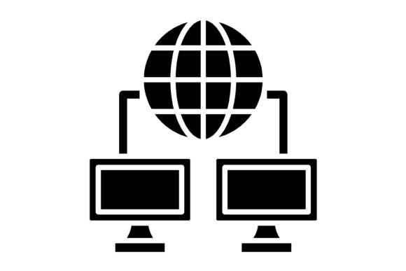 Mastering Digital Communication: The Computer Networking Glyph Icon Set