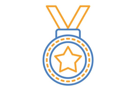 Medal Blue & Orange Line Icon: A Designer's Guide