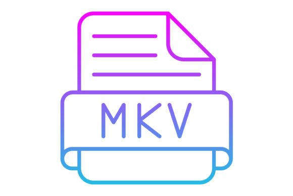 Mkv File Line Gradient Icon: A Versatile Asset for Modern Design