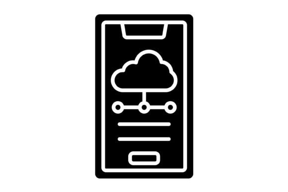 Mobile Cloud Glyph Icon: Essential Visuals for Modern Interfaces
