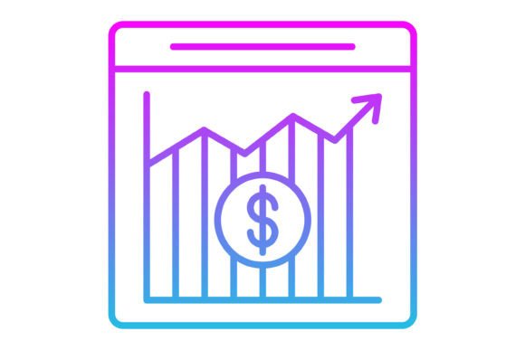 Stock Exchange App Line Gradient Icon: A Modern Design Essential